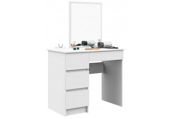 SPLIT T6 sminkasztal, 90x72/142x50, fehér, balos -  - 0