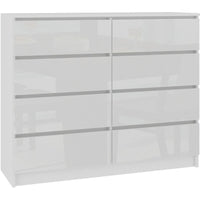 ARMARIA K120 komód, 120x99x40, fehér/fehér magasfényű -  - 0