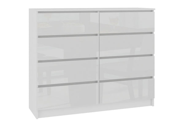 ARMARIA K120 komód, 120x99x40, fehér/fehér magasfényű -  - 0