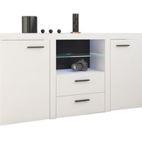 KLOK 2F 2S komód, 156x82x40, fehér -  - 0
