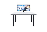 CODE X Számítógépasztal + LED, 135x73-76x65, fehér/fekete lábak -  - 0