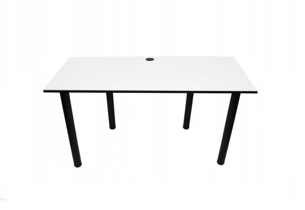 CODE BIG Számítógépasztal, 160x73-76x80, fehér/fekete lábak -  - 0