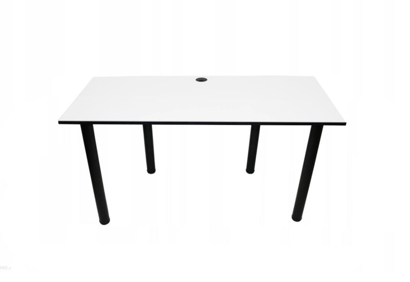 CODE BIG Számítógépasztal, 160x73-76x80, fehér/fekete lábak -  - 0