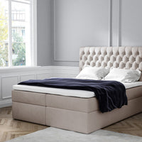 TOMIO boxspring kárpitozott ágy + fedő, 120x200, jasmine 21 -  - 0