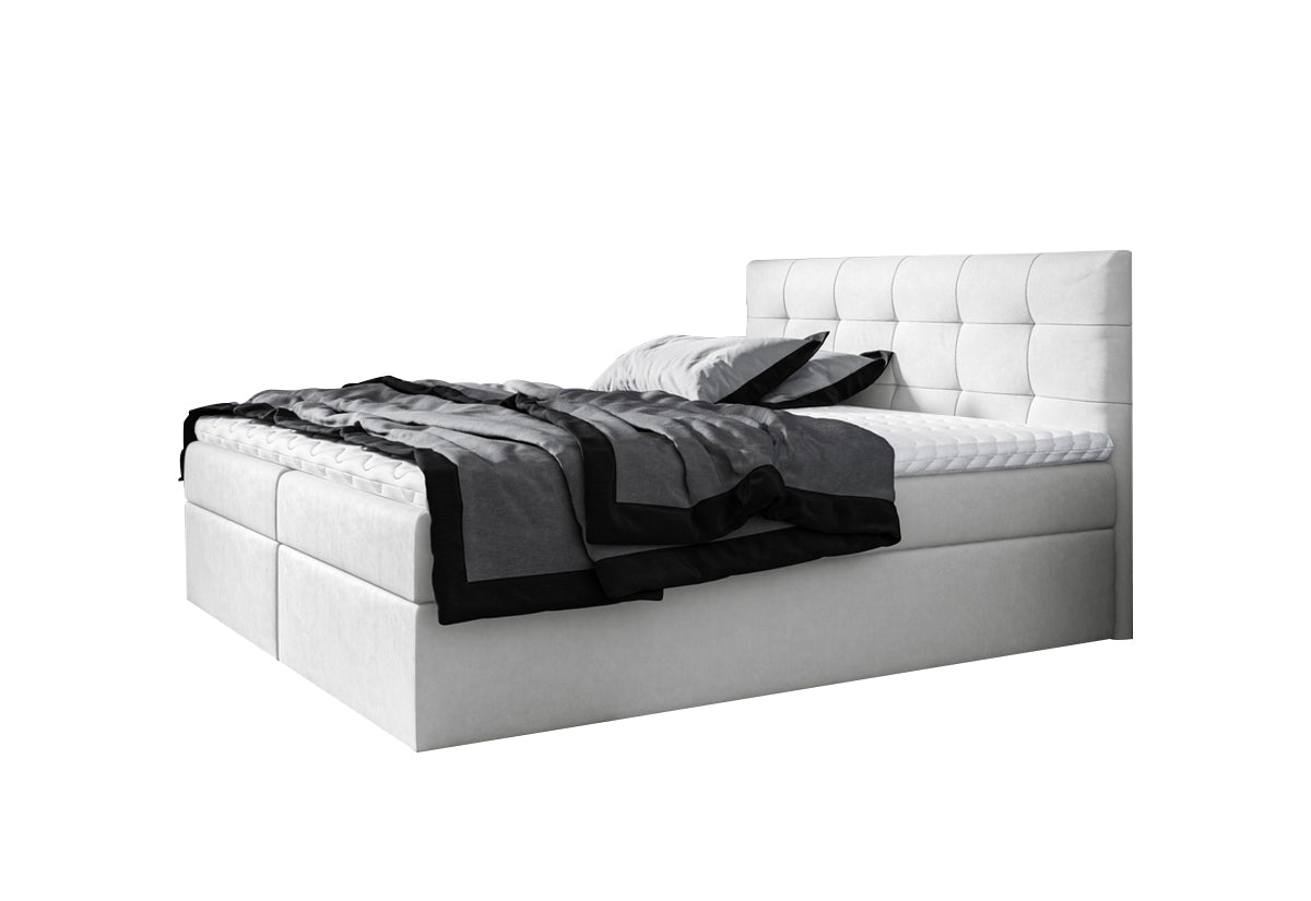 BRIGITE boxspring kárpitozott ágy + fedő, 200x200, jasmine 20 -  - 0
