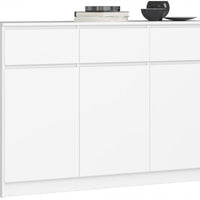 ARMARIA K140 3D3SZ komód, 138x99x40, fehér -  - 0