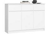 ARMARIA K140 3D3SZ komód, 138x99x40, fehér -  - 0