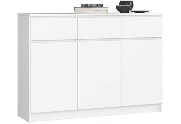 ARMARIA K140 3D3SZ komód, 138x99x40, fehér -  - 0
