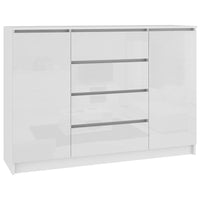 ARMARIA K140 2D4SZ komód, 138x99x40, fehér/fehér magasfényű -  - 0
