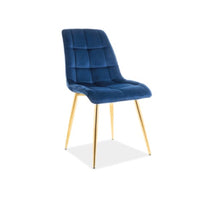 CHIP Velvet étkezőszék, 47x87x41, bluvel 86/arany -  - 0
