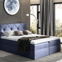 DIAMOND boxspring kárpitozott ágy + fedő, 180x200, fancy 79 -  - 0