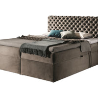 MARCH boxspring kárpitozott ágy + fedő, 120x200, riviera 16 -  - 0