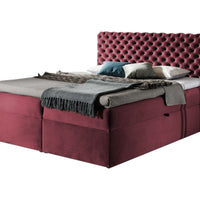 MARCH boxspring kárpitozott ágy + fedő, 120x200, riviera 59 -  - 0