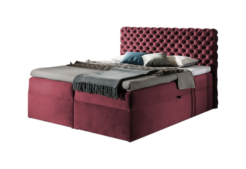 MARCH boxspring kárpitozott ágy + fedő, 120x200, riviera 59 -  - 0