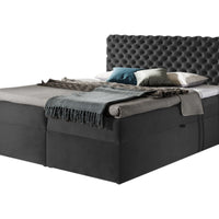 MARCH boxspring kárpitozott ágy + fedő, 120x200, riviera 97 -  - 0