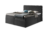 MARCH boxspring kárpitozott ágy + fedő, 180x200, riviera 97 -  - 0