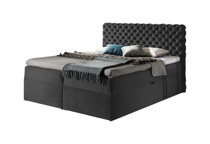 MARCH boxspring kárpitozott ágy + fedő, 180x200, riviera 97 -  - 0