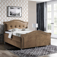 BEDRIS LUX boxspring kárpitozott ágy + fedőrész, 160x200, jaguar 2177 -  - 0