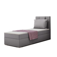 MIRANDA kárpitozott boxspring ágy + topper, 80x200, soro 90, balos -  - 0