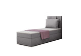 MIRANDA kárpitozott boxspring ágy + topper, 80x200, soro 90, balos -  - 0