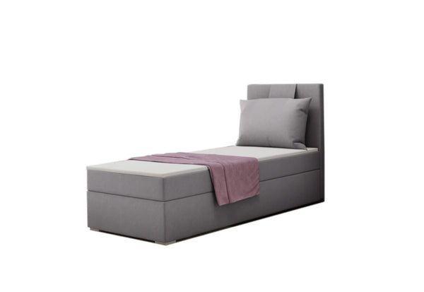 MIRANDA kárpitozott boxspring ágy + topper, 80x200, soro 90, balos -  - 0