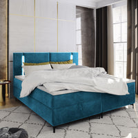 ELBE kárpitozott boxspring ágy, 140x200, trinity 13 + topper -  - 0