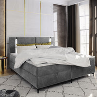 ELBE kárpitozott boxspring ágy, 140x200, trinity 14 + topper -  - 0