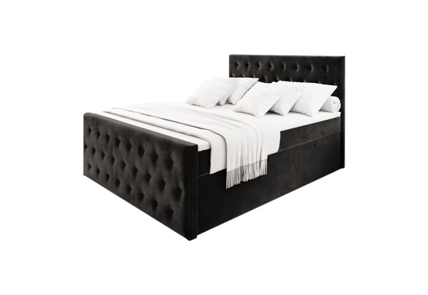 FENDI kárpitozott boxspring ágy, 180x200, casablanca 16 + topper -  - 0