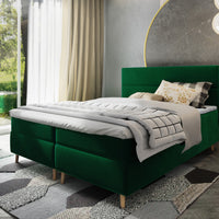 CLAUS kárpitozott boxspring ágy, 140x200, kronos 19 + topper -  - 0