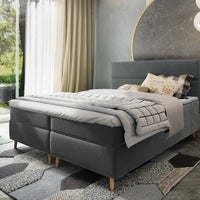 CLAUS kárpitozott boxspring ágy, 160x200, kronos 15 + topper -  - 0