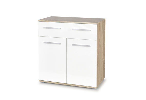 komód PASTILA KM1, 77x82x40, tölgy sonoma/fehér -  - 0