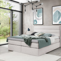 PRIMERA kárpitozott boxspring ágy + topper, 140x200, raquel 04 -  - 0
