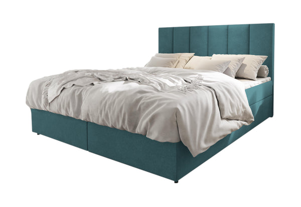 KARDI kárpitozott boxspring ágy, 160x200, cosmic 190 + topper -  - 0