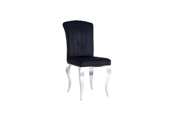 PHILL Velvet étkezőszék, 46x100x44, fekete/ezüst -  - 0