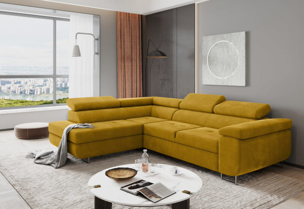 ALFA ágyazható sarok ülőgarnitúra, 275x90x202, omega 68, balos -  - 0