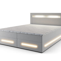 MINOR kárpitozott boxspring ágy + topper, 140x200, soft 17 -  - 0