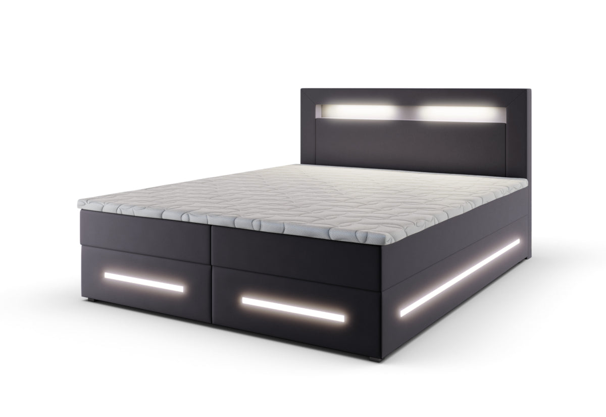 MINOR kárpitozott boxspring ágy + topper, 140x200, soft 29 -  - 0