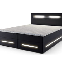 MINOR kárpitozott boxspring ágy + topper, 160x200, soft 11 -  - 0