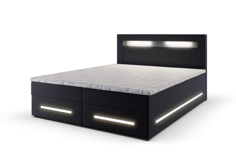 MINOR kárpitozott boxspring ágy + topper, 160x200, soft 11 -  - 0