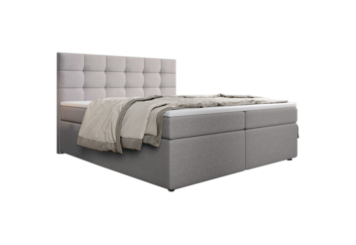 SALMA kárpitozott boxspring ágy + topper, 140x200, inari 22 -  - 0