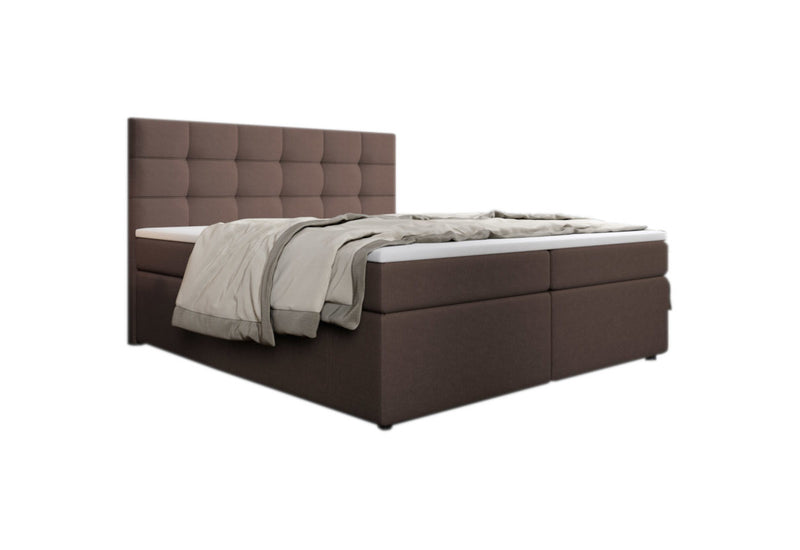 SALMA kárpitozott boxspring ágy + topper, 140x200, inari 24 -  - 0