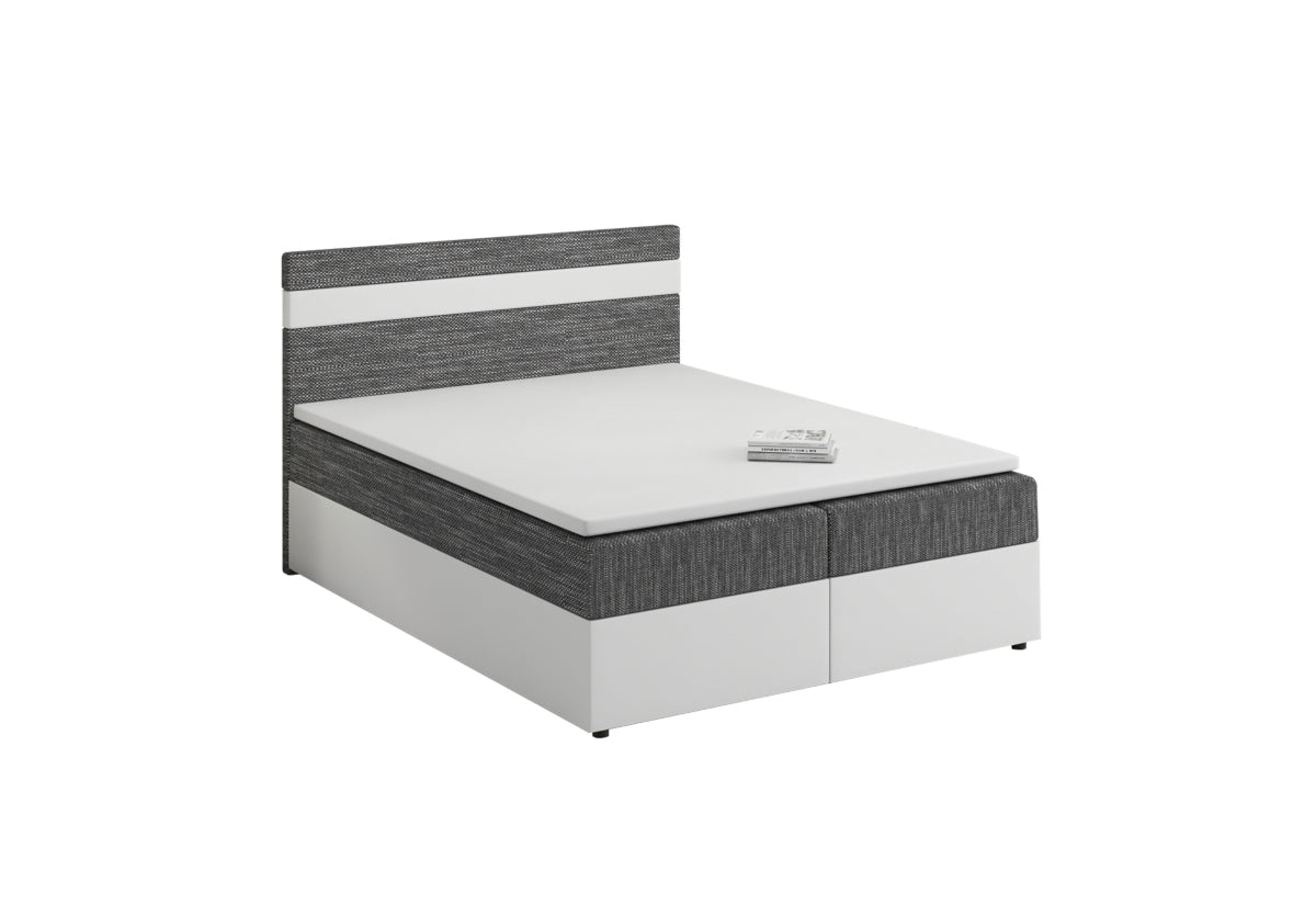 MODELA boxspring kárpitozott ágy + topper, 140x200, kornet 02/dolaro 511 -  - 0