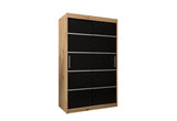 VETORA 1 120 tolóajtós szekrény, 120x200x62, dub artisan/fekete -  - 0