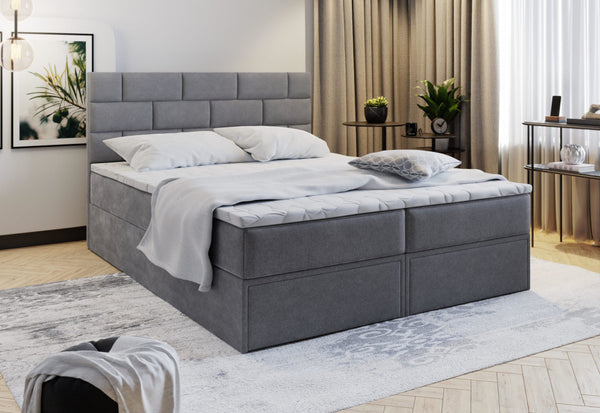 MARINOS Boxspring kárpitozott ágy, 180x200, Aston 17 -  - 0