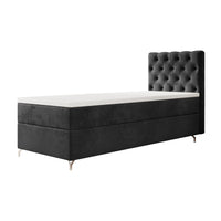 FESTER kárpitozott boxspring ágy, 80x200, Monolith 97, bal -  - 0