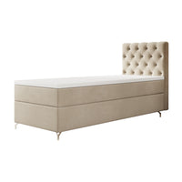 FESTER kárpitozott boxspring ágy, 80x200, Monolith 01, bal -  - 0