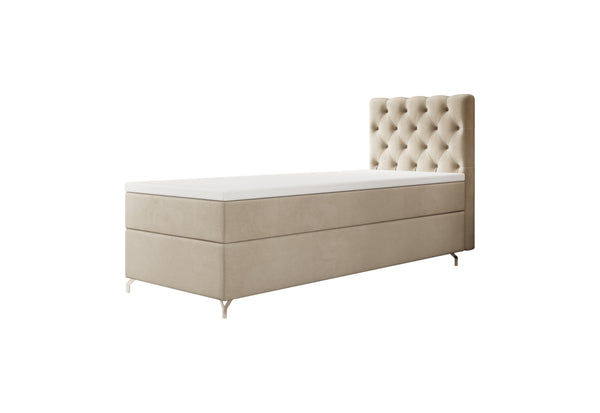 FESTER kárpitozott boxspring ágy, 90x200, Monolith 01, bal -  - 0