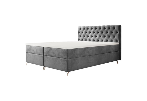 FESTER 2 kárpitozott boxspring ágy, 140x200, Monolith 92 -  - 0