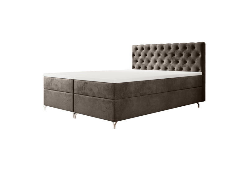FESTER 2 kárpitozott boxspring ágy, 160x200, Monolith 15 -  - 0