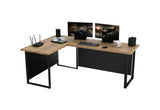NAVI sarok számítógépasztal + tábla, 200/135x74x65, dub craft -  - 0